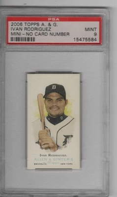 2006 TOPPS ALLEN & GINTER MINI NO CARD NUMBER  IVAN RODRIGUEZ   PSA 9 - Image 1 of 2