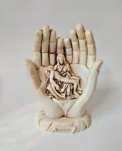 Escultura vintage Roma Pieta en manos Italia - Imagen 1 de 5