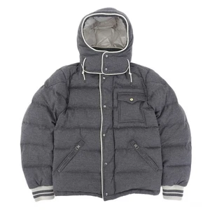 MONCLER BRESLE Men's Down Wool Jacket Gray Size 3 Outerwear #EI BHA - Picture 1 of 9