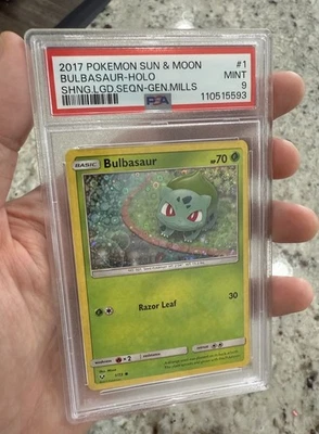 RARE Graded PSA 9 Bulbasaur 1/73 General Mills Sequin Holo Pokémon Card - Image 1 of 4