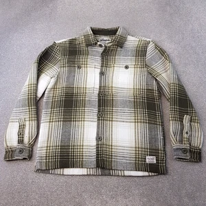 Camicia uomo The Stronghold verde medio check sovracamicia giacca flanella spessa fienile - Foto 1 di 10