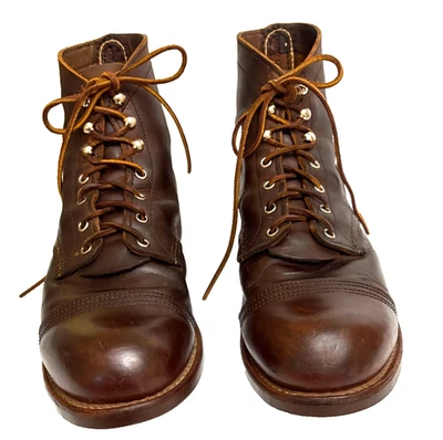 Red Wing Iron Ranger Heritage Boots Shoes Size 11 Wide 8085 Brown Leather Laces - Image 1 of 4