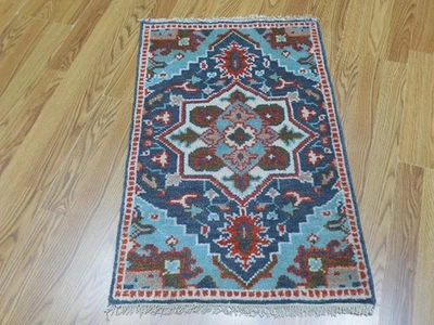 Bohemian Rug, Oushak Turkish Ushak Rug,Contemporary Design Rug 2x3 Ft - Image 1 of 4