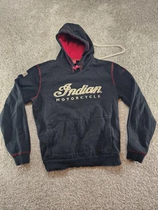 GENUINE INDIAN MOTORCYCLE EMBROIDERED HEADDRESS HEAVY HODDIE XL UNISEX VTG - Picture 1 of 18