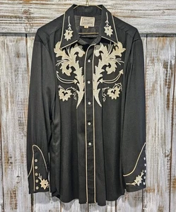 *RARE* Vintage 1950's "H Bar C" Embroidered Western Shirt! (16) - Picture 1 of 13