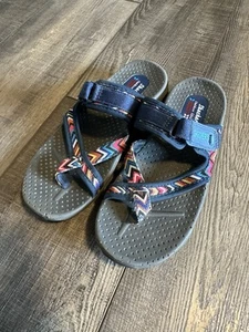 Sandali Skechers outdoor lifestyle 48228 reggae zig swag blu azteco donna taglia 7 - Foto 1 di 6