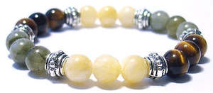 HIGHER CONSCIOUSNESS 8mm Crystal Intention Bracelet w/Description- Healing Stone - Picture 1 of 2