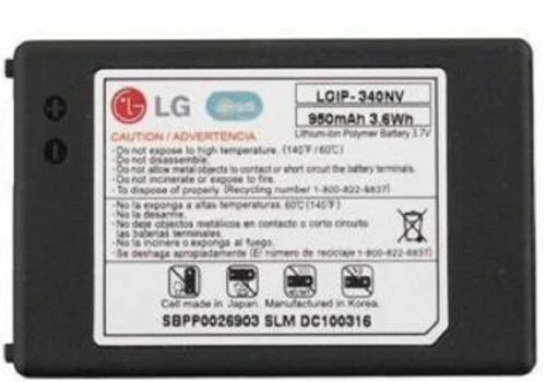 Nueva batería original OEM LG LGIP-340NV Cosmos VN250 octano VN530 SBPP0027503 Foto 1 de 4