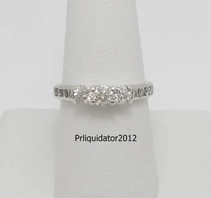 1CT Natural Diamond Engagement Anniversary Wedding Bridal Ring 10K White Gold - Picture 1 of 13