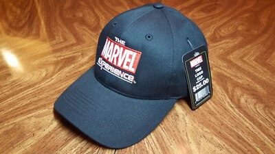 MARVEL LOGO CAP - Black Adjustable Size Hat -The Experience Convention Comic Con - Image 1 of 4