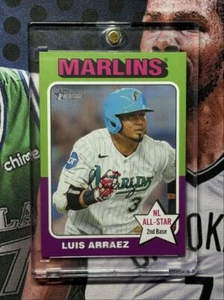 2024 Topps Heritage Throwback Uniform SSP Luis Arraez Miami Marlins #341 - Picture 1 of 2