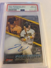 Jake Croneworth 2021 bowman best autograph psa gem mint