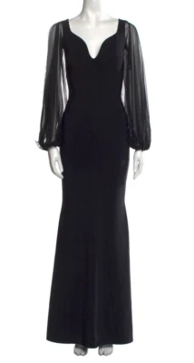 Vestido Chiara Boni La Petite Robe Abldree RC Illusion novo com etiquetas tamanho 2 preto #2J452 - Imagem 1 de 4