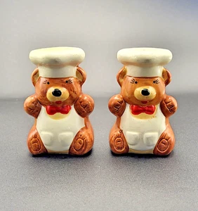 Süßer Koch Teddybär mit Schürze Salz & Pfefferstreuer - unbenutzt - Bild 1 von 6
