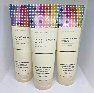 Bath & Body Works LOVE ALWAYS WINS CREMA CORPORAL 8 OZ/226 G *JUEGO DE 3* Foto 1 de 2