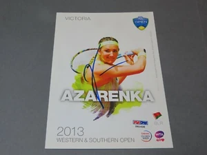 Victoria Azarenka Signed 2013 W&S 5x7 Player Card Autographed PSA/DNA COA 1B - Picture 1 of 5