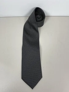Giorgio Armani Black White Polka Dot Hand Made 100% Silk Classic Neck Tie - Picture 1 of 9