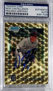 Nick Castellanos 2010 Bowman Chrom Auto Superfraktor Proof Karte PSA/DNA COA - Bild 1 von 2