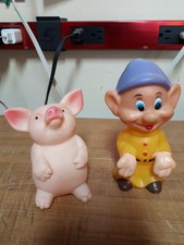 Vintage Walt Disney Snow White Rubber Figures Htf Used