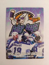 1998-1999 Orlando Solar Bears Pocket Schedule IHL David Littman Mark Beaufait