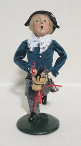 Byers Choice Carolers Fritz con palo caballo pony y corneta ~ 9" de alto 1994 primera edición - Imagen 1 de 10