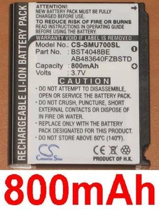 Batterie 800mAh type AB483640FZBSTD Pour Samsung Sway, Ultra Edition II - Photo 1/1