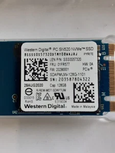 M.2 2242 SSD  128gb  NVMe   Western Digital   SSD  Hard drive - Picture 1 of 4