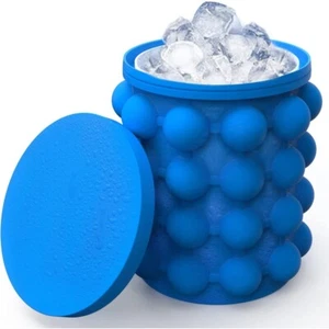 Ice Cube Mold Ice Trays, Large Silicone Ice Bucket, (2 in 1) Ice Cube Maker - Picture 1 of 6