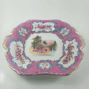 Copeland Spode QUEEN MARY Pink 10.5" Handled Serving Plate TRAY England - Picture 1 of 5