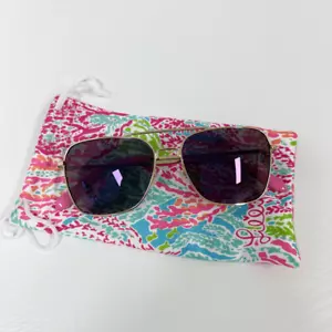 Lilly Pulitzer Kate Gold Metallic Polarized Sunglasses Rose Gold - Picture 1 of 5
