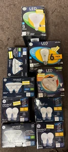 Lot of 9 Packs of assorted Reveal LED Light Bulbs Dimmable NEW in Boxes! - Picture 1 of 1