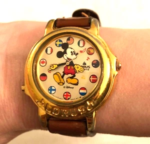 Vintage Disney Mickey Mouse Watch Lorus Musical It's A Small World 90s Untested - Picture 1 of 18