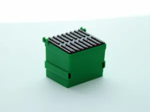 1:64 cassonetto verde con coperchio rimovibile 3D in scala Diorama Display Farm - Foto 1 di 3
