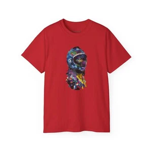 Astronaut Abstract Art Tee, Oil Painting Graphic Shirt, Space Man Unisex Cotton - Picture 1 of 25