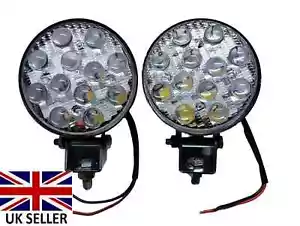 Fendinebbia Auto Furgone Camion Classico Nero con Lente Bianca 3,25" Pollici 12v 55W - Foto 1 di 6