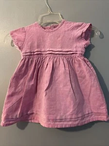Gorgeous Hanna Andersson linen-blend pink dress size 2-3 (80) - Picture 1 of 8
