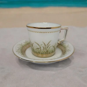 Vintage Kaiser Porzellan Demitasse Tasse & Untertasse Set - Weiß & Gold Danbury Neuwertig - Bild 1 von 14