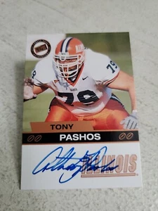 2003 Press Pass Bronze Draft Pick Tony Pashos Autograph Signed On Card Illinois - Picture 1 of 2