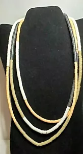 Collar Saqueo Haley Retirado Hermoso Apilado Tri-Color Lentejuelas 24-27.5" Nuevo - Imagen 1 de 12