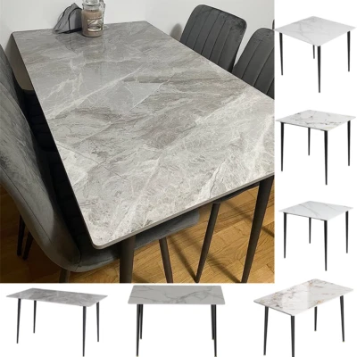 Esstisch Esszimmertisch Küchentisch Weiß Skandinavisch mit Metall Tischbeine S/L - Bild 1 von 4