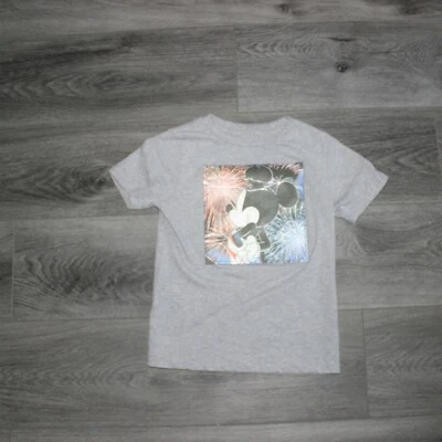 Disney Mickey Mouse childs holographic short sleeve t-shirt-gray-XS-guc - Image 1 of 4