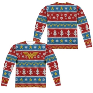 Wonder Woman "Holiday Sweater" doppelseitiges Langarmshirt - Bild 1 von 4