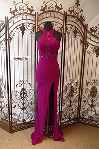 V653 FAVIANA 7909 SZ 0 WILD ORCHID $368 V104 #38 PROM PAGEANT FORMAL GOWN DRESS - Picture 1 of 12