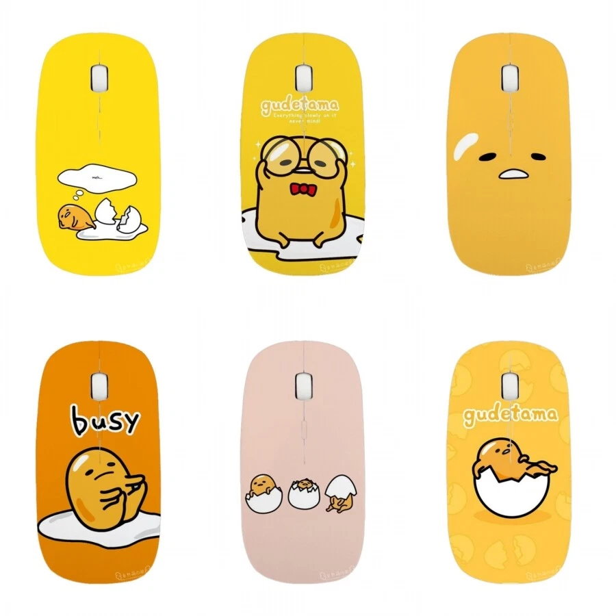 New Gudetama Cartoon Wireless Optical Mouse – DIY Pattern Print For PC Laptop - Image 1 of 4