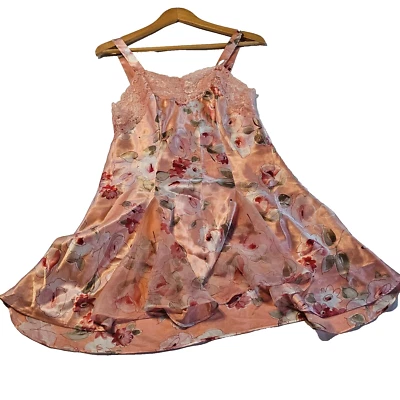 Gilligan & O'Malley Talla S Fairy Dream Lencería Rosa Floral Camisón Romántico Foto 1 de 4