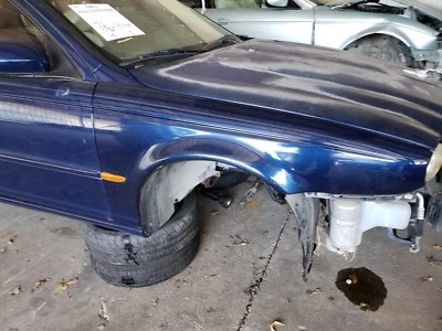 2001 2002 2003 2004 2005 2006 2007 2008 JAGUAR X-TYPE RIGHT FENDER BLUE JHM - Image 1 of 2