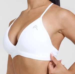 Oner Active Unified Ultra Micro V-Ausschnitt Bralette Weiß Medium Sport BH Neu mit Etikett - Bild 1 von 4
