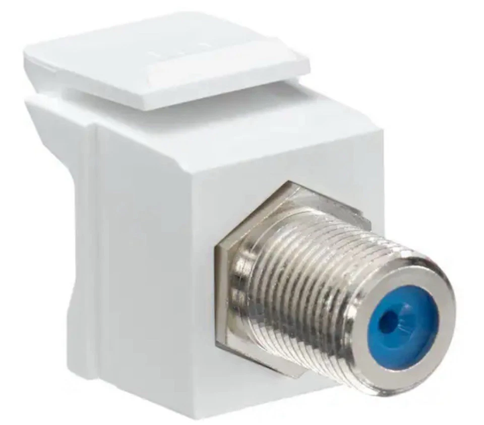 2pk of LEVITON 41084-FWF QuickPort F-Type Adapter, White **SHIPS FREE** - Image 1 of 4