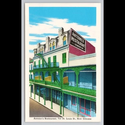 Vintage Postcard Antoine's Restaurant New Orleans Unposted Scenic Collectible - Image 1 of 4