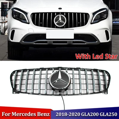 Front Bumper Grille Grill W/Star For Mercedes Benz X156 GLA200 GLA250 2018-2020 Foto 1 de 4